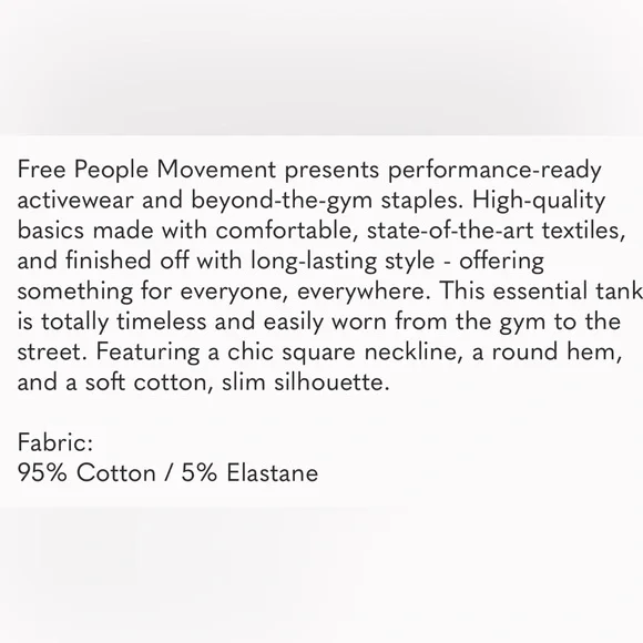 FP Movement Throw & Go Tank Size Small - Picture 3 of 3